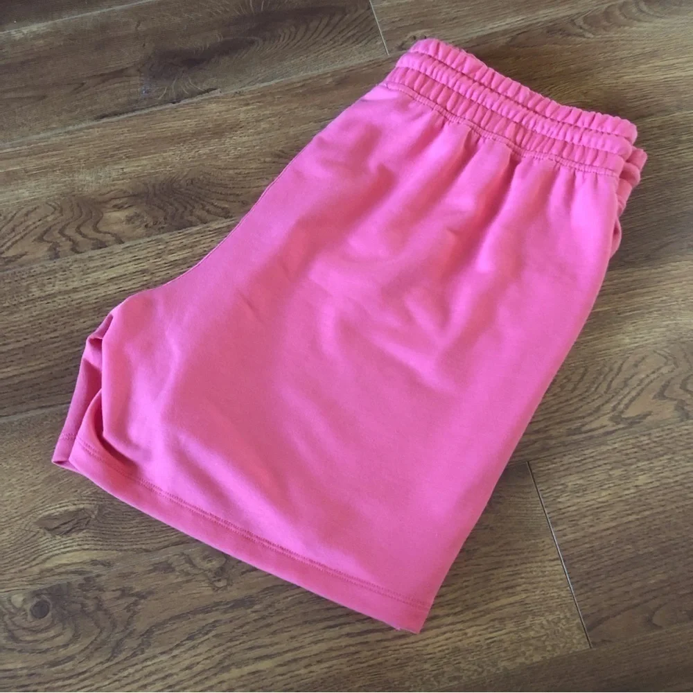 Como Vintage coral pink stretch drawstring shorts in size L, XL - Picture 2 of 5